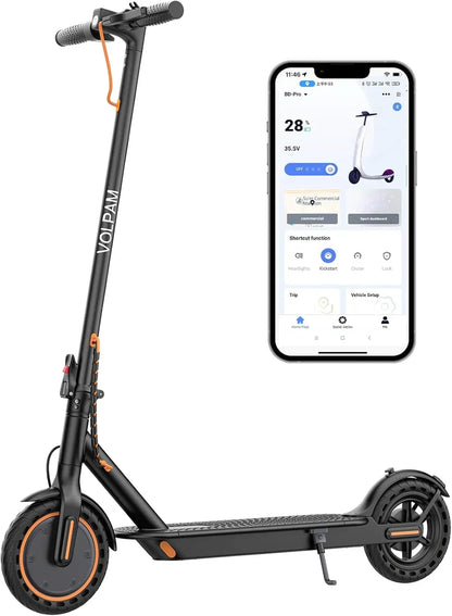 Electric Scooter 350W/500W Powerful Motor 8.5 In./10 In. Solid Tires 19/22Mph 28/21/12 Miles Range