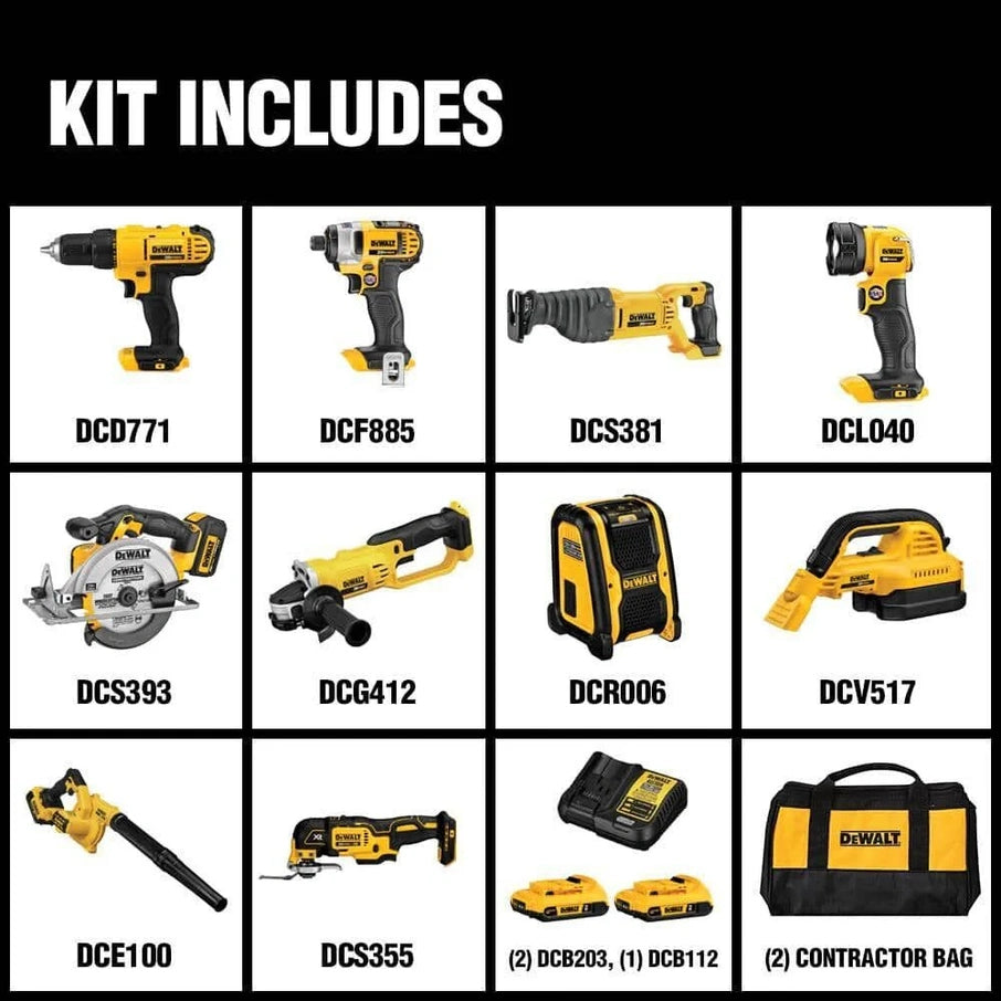 DEWALT 20V MAX 10-piece Tool Combination Set DCK1020D2 By DEWALT