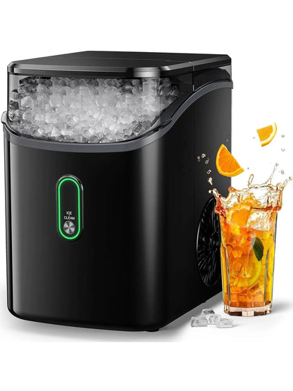 Silonn Nugget Ice Maker Countertop, Pebble Ice Maker With Soft Chewable Ice, One-Click Operation Ice Machine With Self-Cleaning