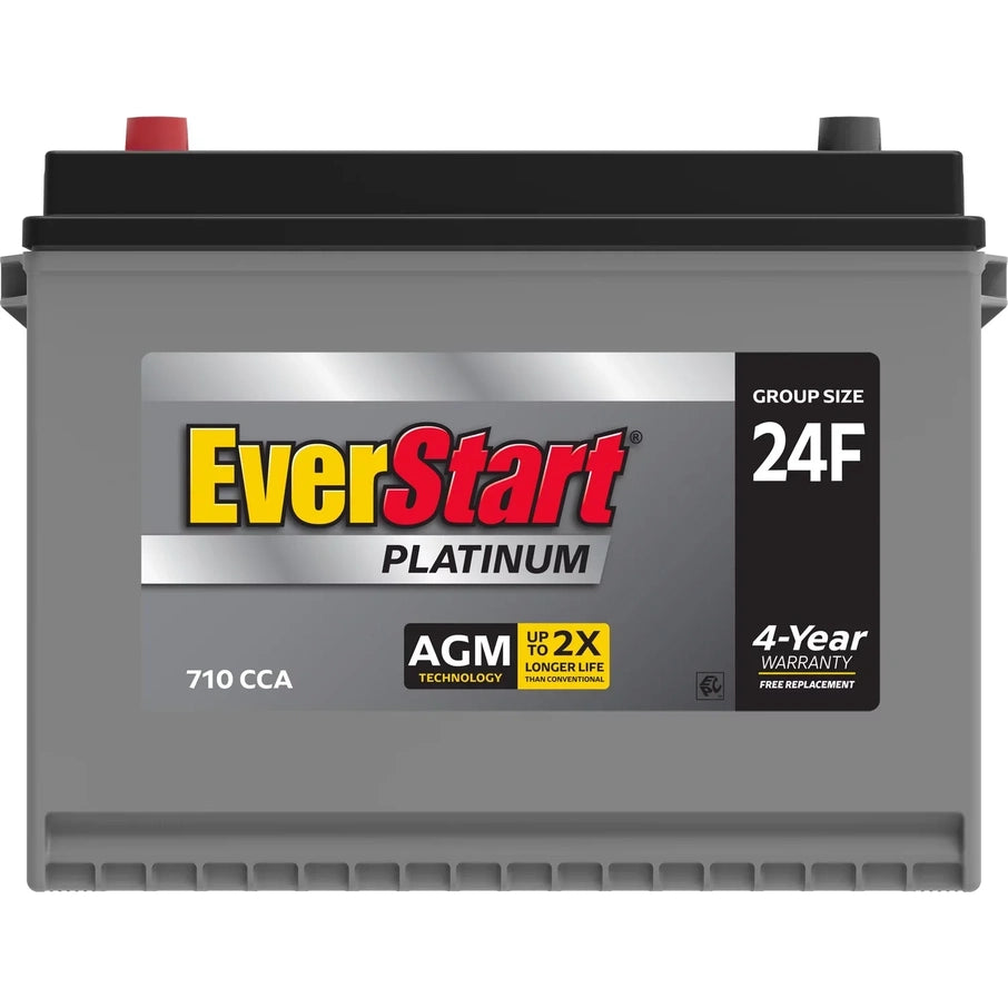 EverStart Platinum AGM Automotive Battery, Model 24F, 12 Volts, 750 CCA, Made In The USA