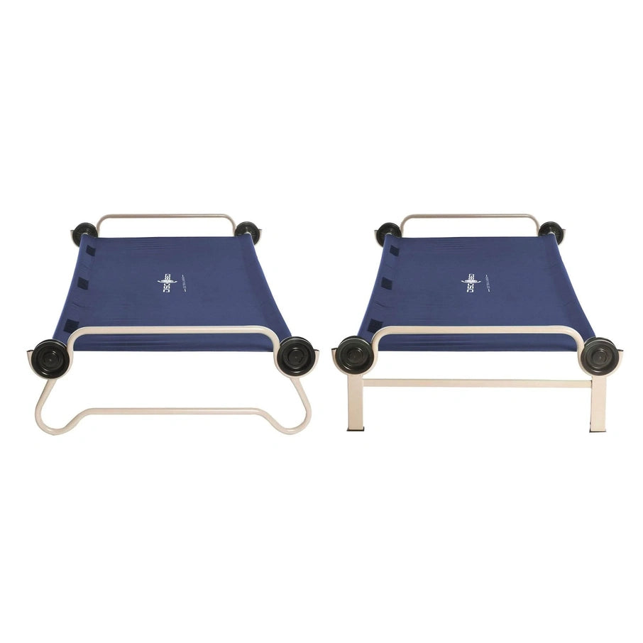 Disc-O-Bed XL Cam-O-Bunk Benchable Double Cot With Storage Organizers, Navy