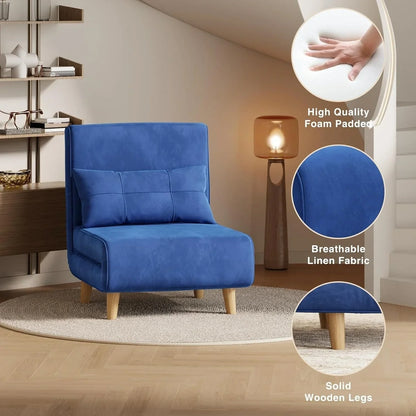 3-in-1 Sleeper Chair Bed Convertible Chair Bed Futon Sofa With Adjustable Backrest