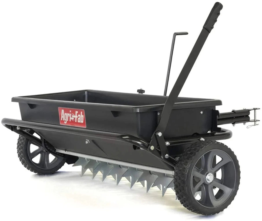 100 Lb, Approx. 45 Kg Trailed Lawn And Garden Spreader/Seeder/Fertilizer Spreader For Seeds, Fertilizer, Salt, Road Salt