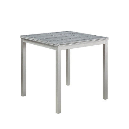 Modern 5-Piece Dining Set With Square Counter Height Table And 4 Upholstered Chairs