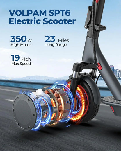 Electric Scooter 350W/500W Powerful Motor 8.5 In./10 In. Solid Tires 19/22Mph 28/21/12 Miles Range