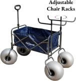 Beach Cart With 13-inch Balloon Wheels, Chair Brackets And Pump Included