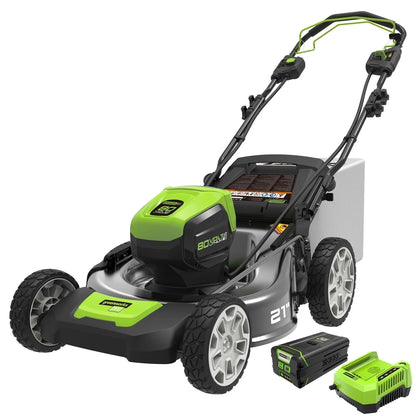 80V Battery-Powered Lawn Mower, 53 Cm, 21 In., Self-Propelled, Brushless, Greenworks