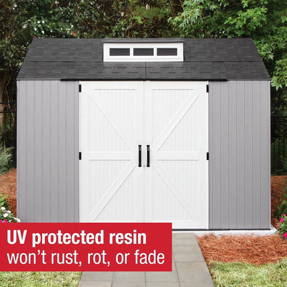 Rubbermaid Resin Outdoor Storage Shed With Floor