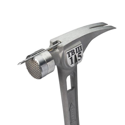 Stiletto TB3MC 15 Oz Ti-Bone III Titanium Hammer With Milled Face Curved Handle