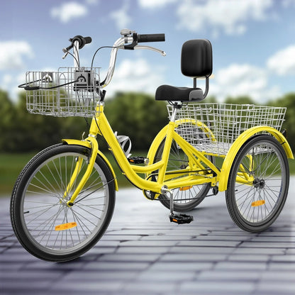 26 Adult Tricycle 3 Wheel Bikes 7 Speed Trike Bike