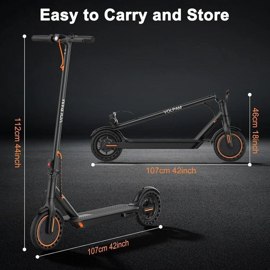 Electric Scooter 350W/500W Powerful Motor 8.5 In./10 In. Solid Tires 19/22Mph 28/21/12 Miles Range