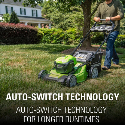 80V Battery-Powered Lawn Mower, 53 Cm, 21 In., Self-Propelled, Brushless, Greenworks