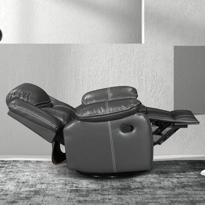 Wide Seat Durable Leather Massage And Heat Recliner